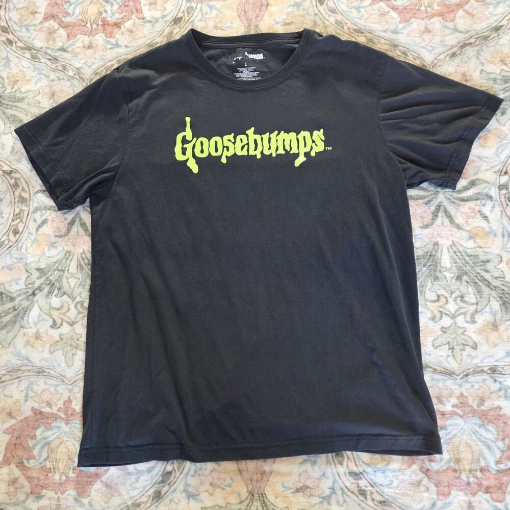 Goosebumps Green Slime Logo T-Shirt - Men's L - Front & Back Print
